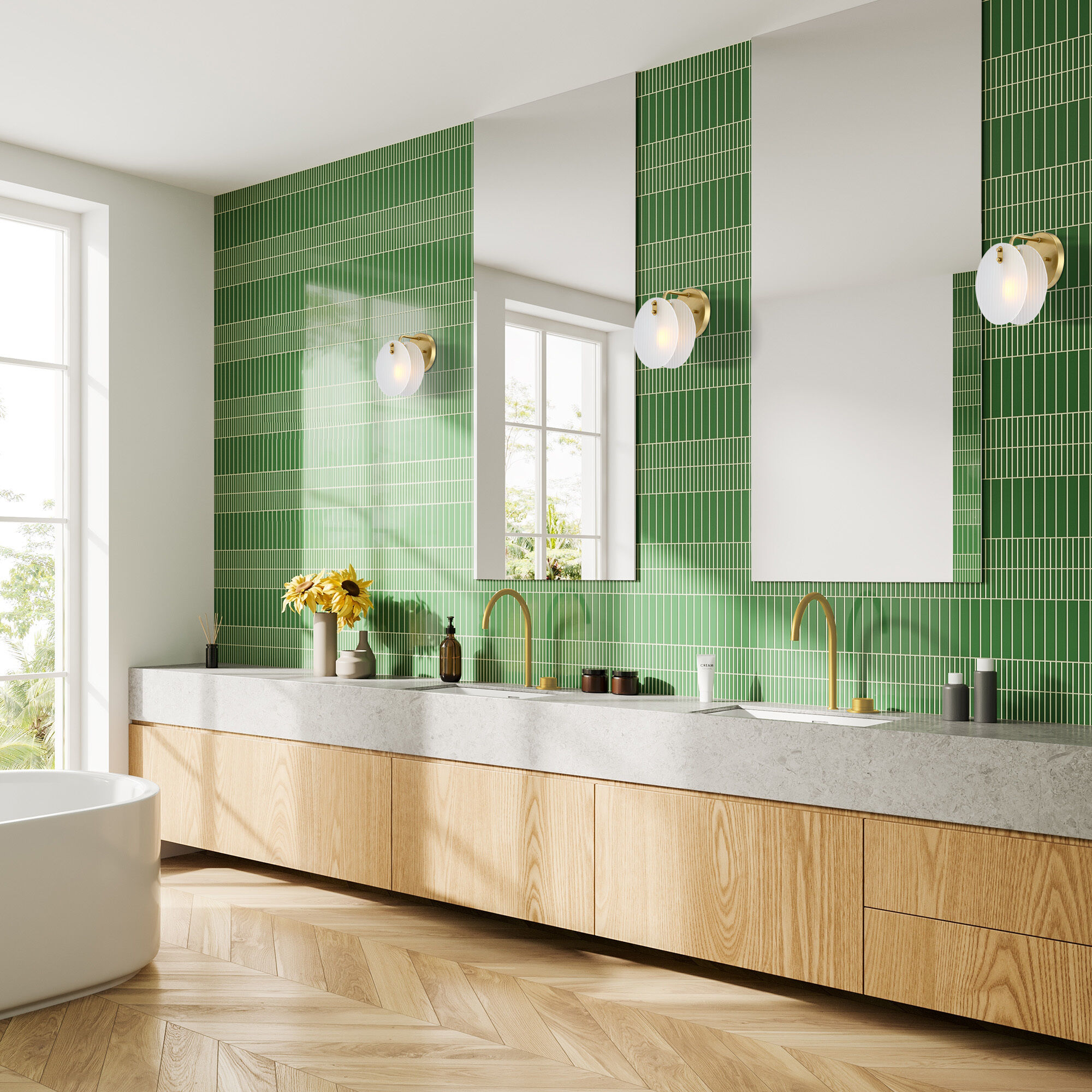 Sky Fall 1 Light 8 inch Brushed Gold Wall Sconce Wall Light